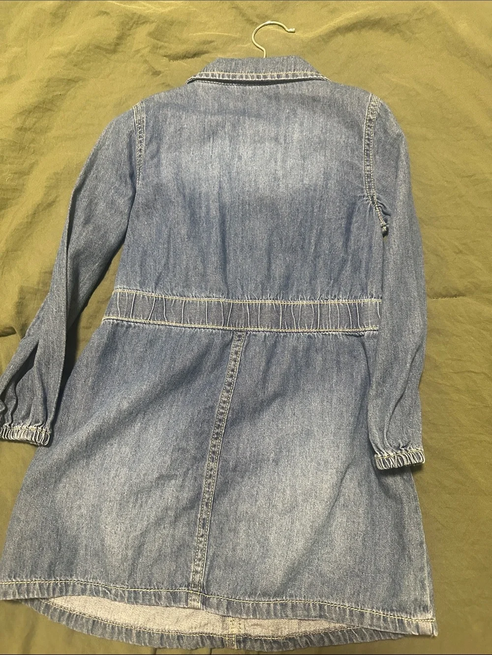 OshKosh B'gosh Blue Denim Button-Front Kids Dress